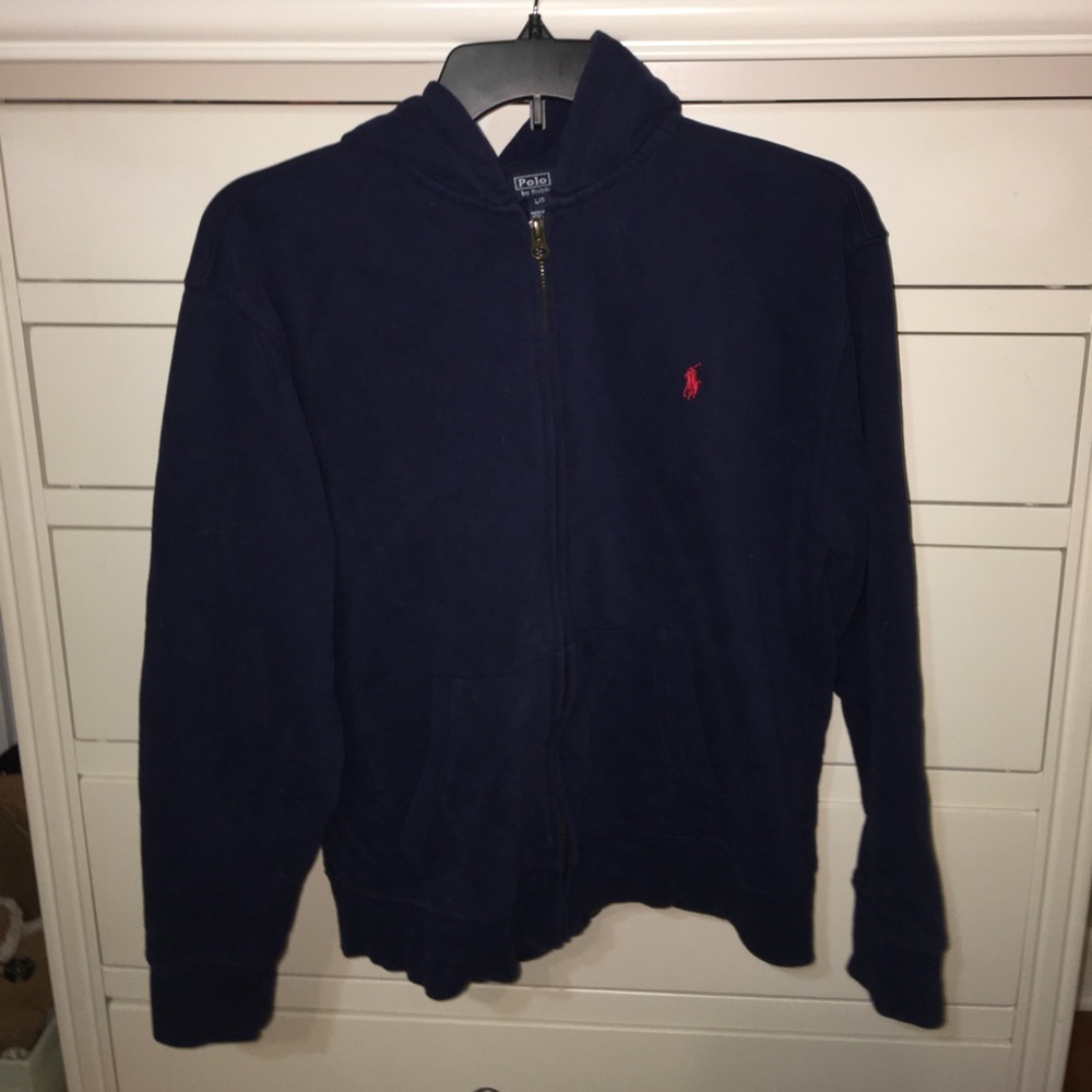 polo zip up hoodie