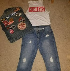 Banana Republic destroyed boyfriend jeans