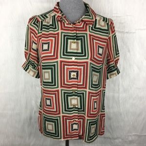✨Vince Camuto Colorful Button Down Blouse