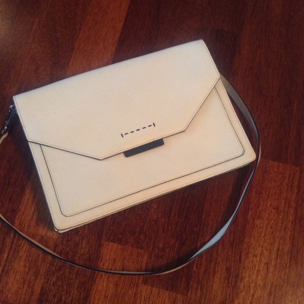 BCBG White Messenger Bag
