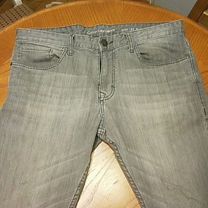 Silver pair of Slim Calvin Clein Jeans