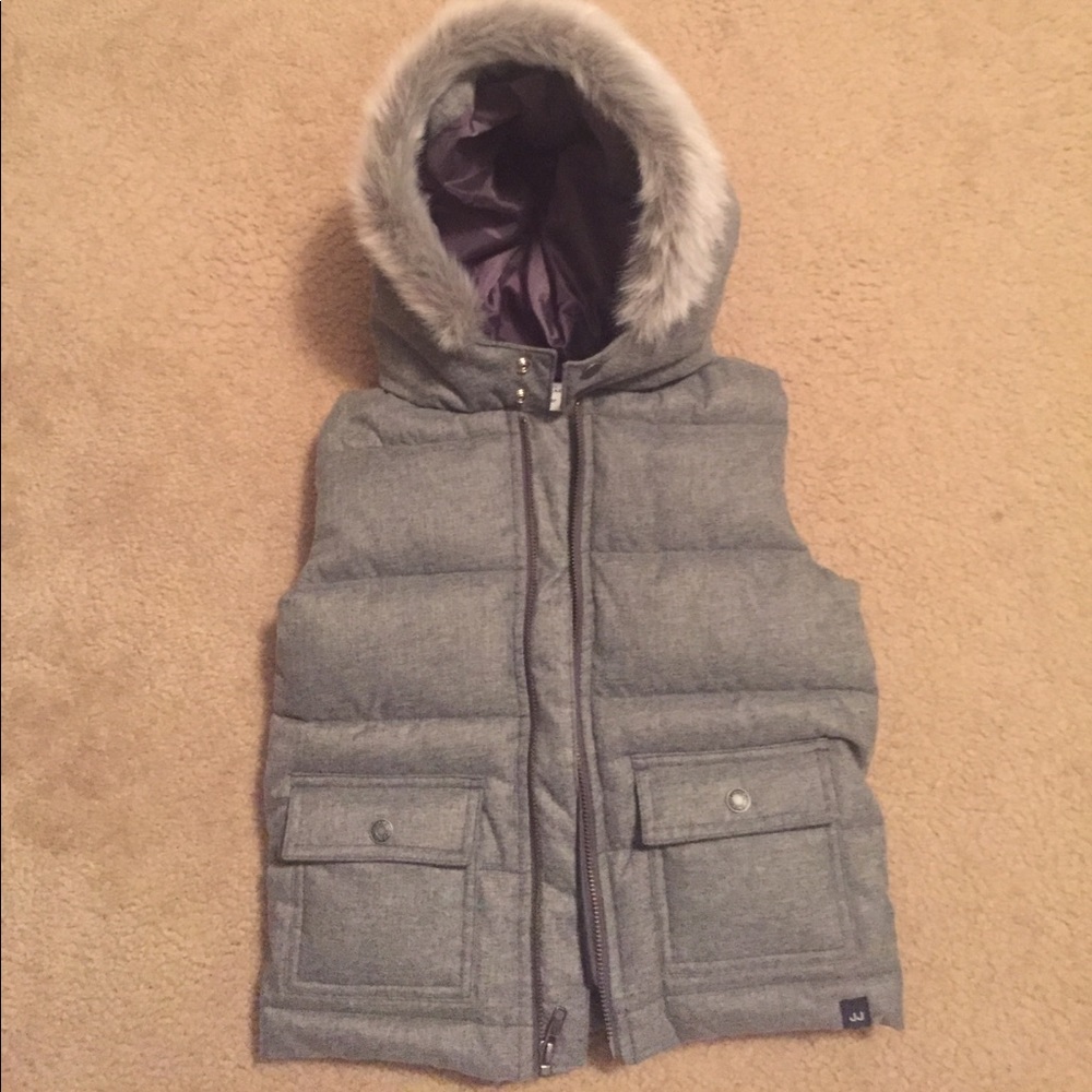 Janie and Jack fur hooded vest