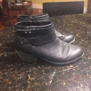Clarks black booties
