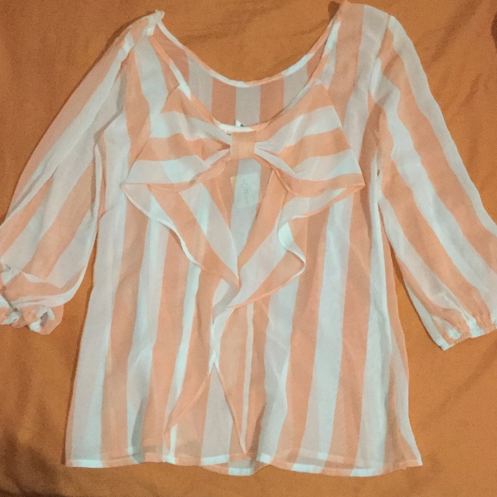 Sheer Top with Bow