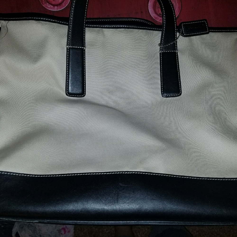Coach canvas & leather bag