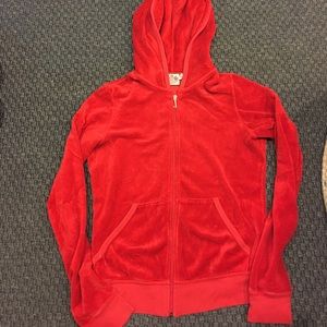 New Juicy Couture Red Velour Jacket