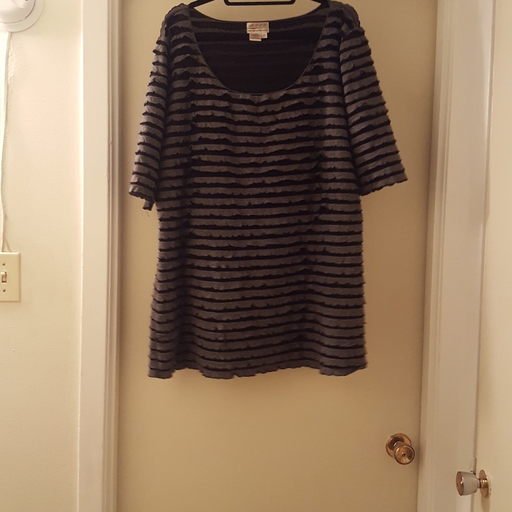 Grey and Black Unique Blouse