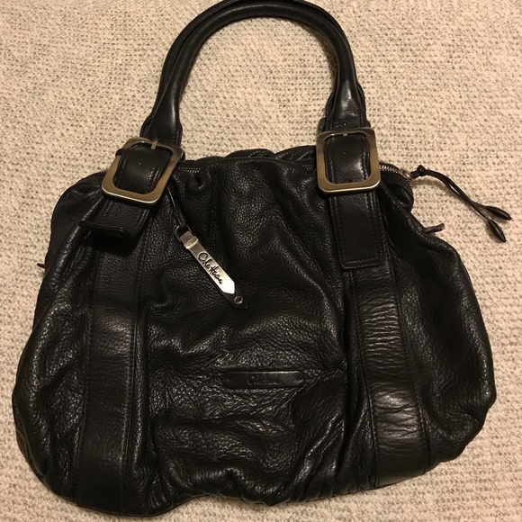 Cole haan black leather handbag