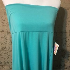 LuLaRoe Maxi XL Aqua/Light Teal NEW!