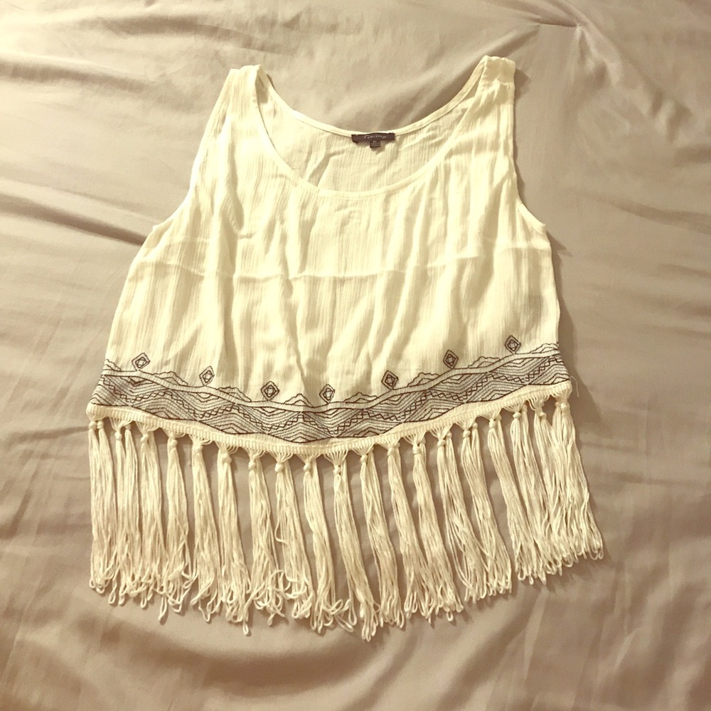 Fringe Embellished Tank Top