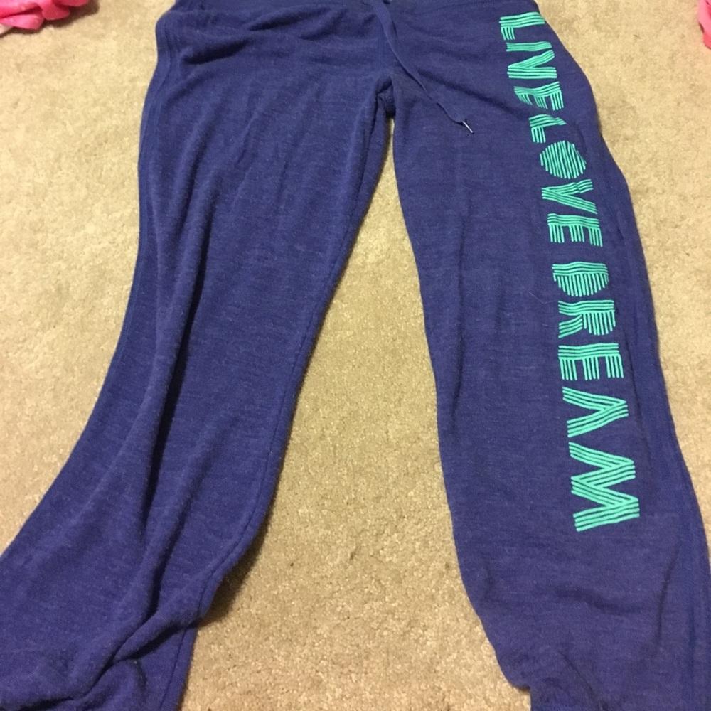 Live love dream blue sweatpants