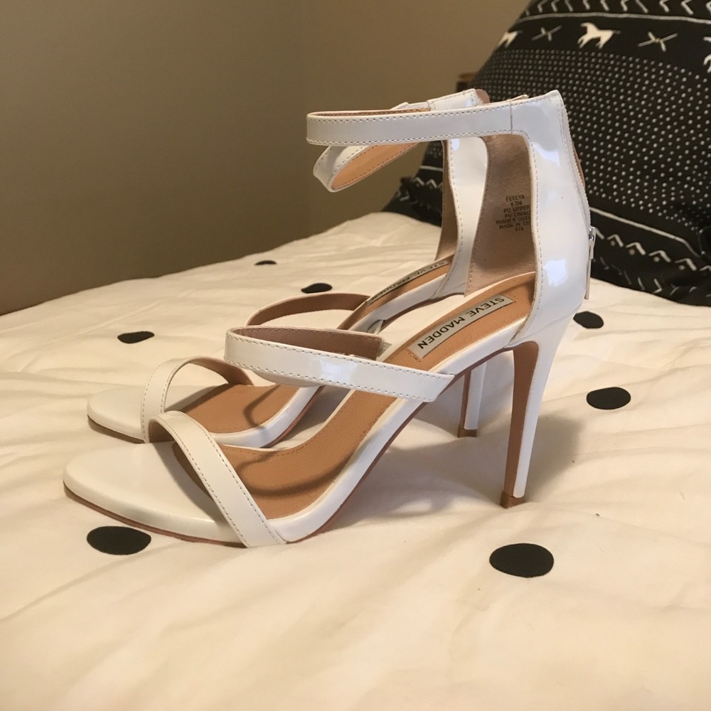 Steve Madden white heels