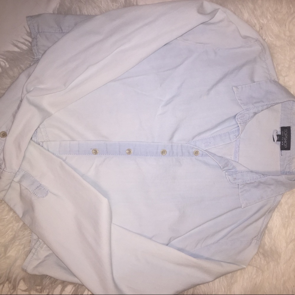 Topshop cropped button down