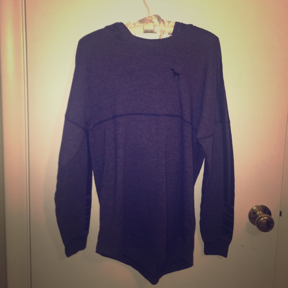 NAVY COZY PINK PULLOVER