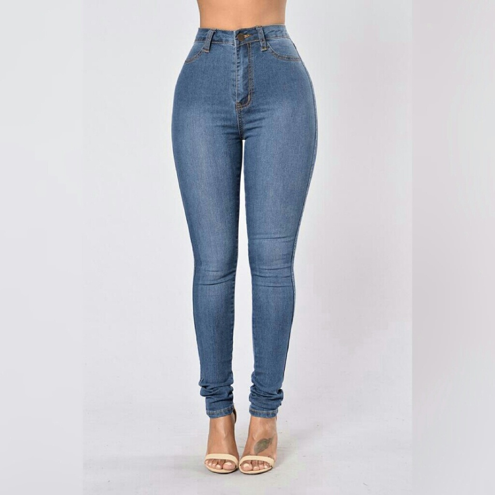 Super high rise waist waisted skinny jeans