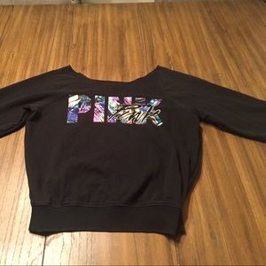 Pink off shoulder shirt