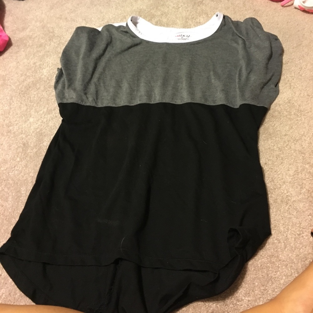 Black grey and white shirt sleeve