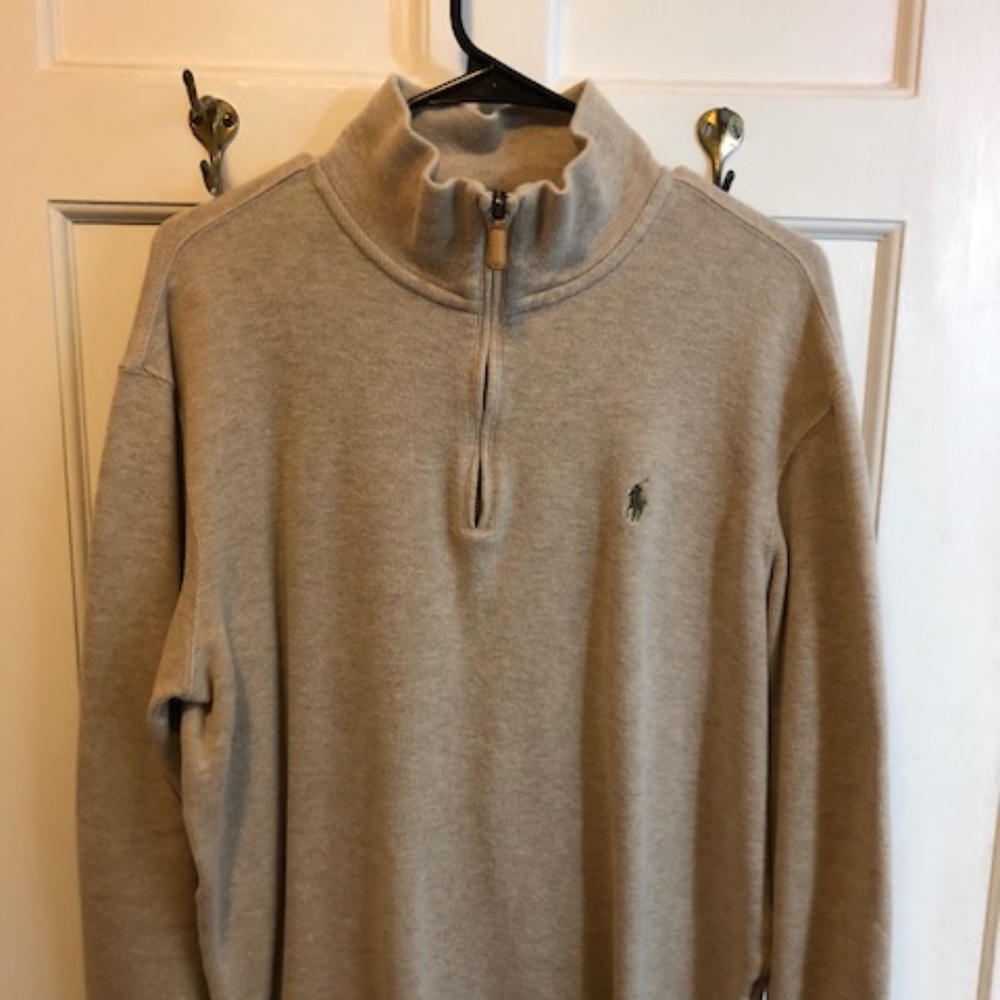 Polo Ralph Lauren Quarter Zip Tan Sweater Men's L