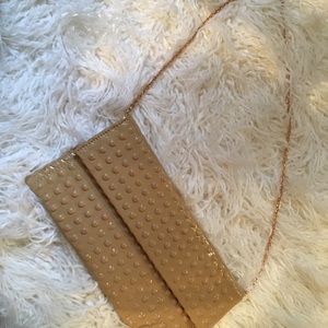 Nude Patent leather Clutch handbag