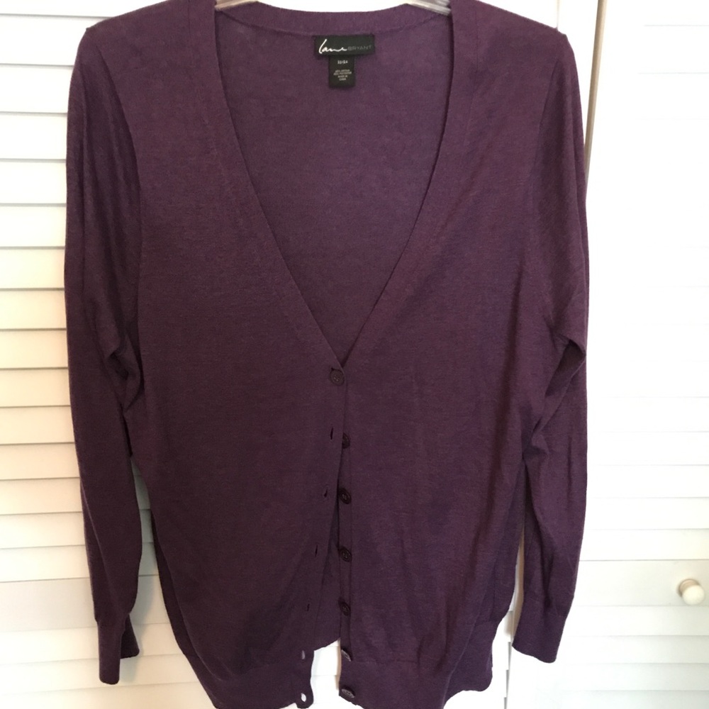 Lane Bryant,  purple 22/24 cardigan