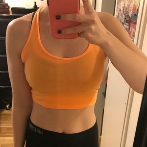Lululemon BNWOT Neon Orange Crop