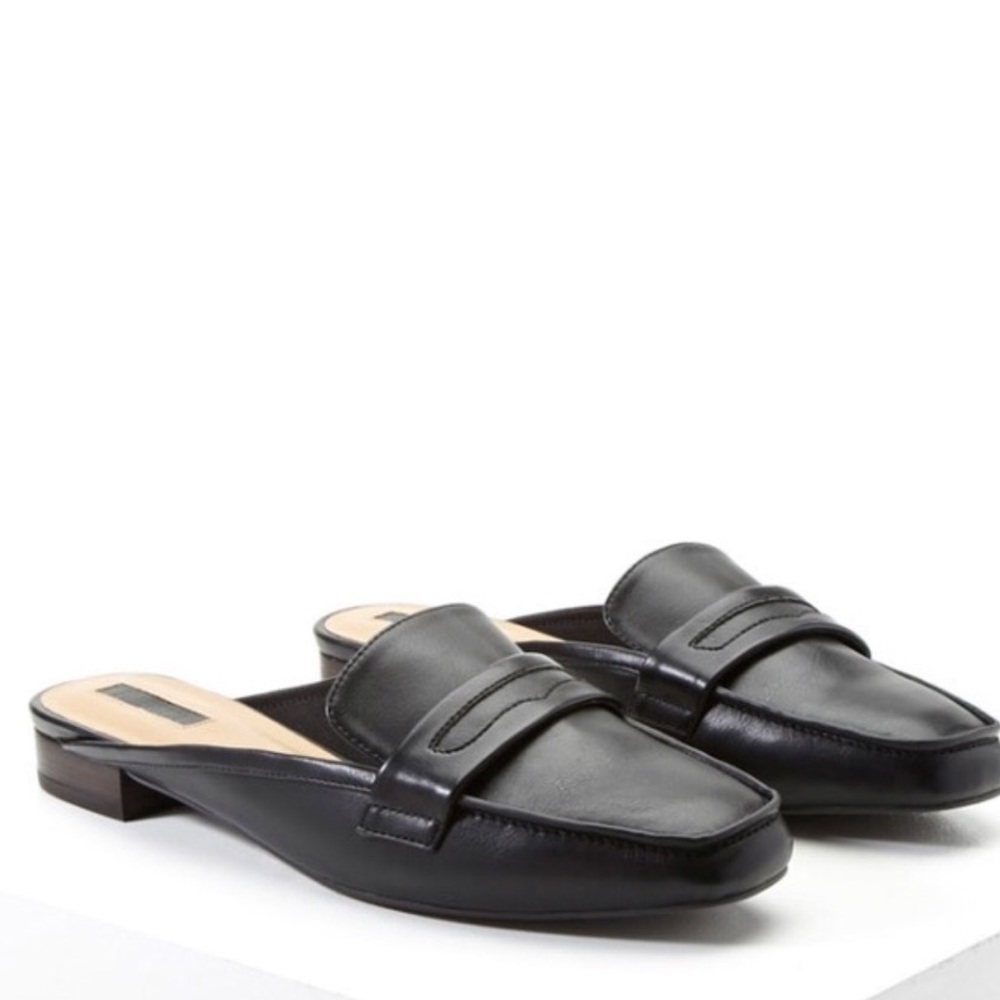 Forever 21 Loafer Mules in Black