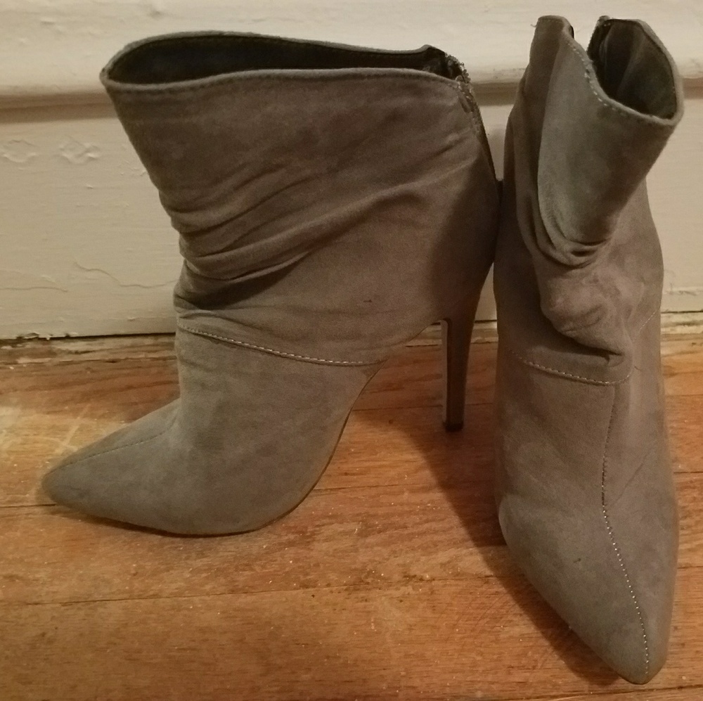 Gray Ankle Boots - Picture 2 of 6