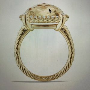 Authentic David Yurman 18 karat yellow gold ring