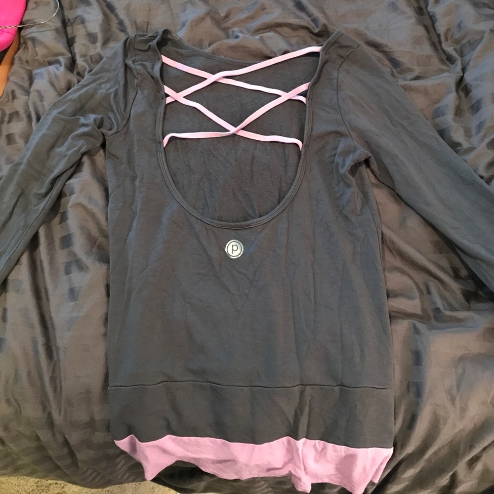 Grey and lilac Pure Barre long sleeve