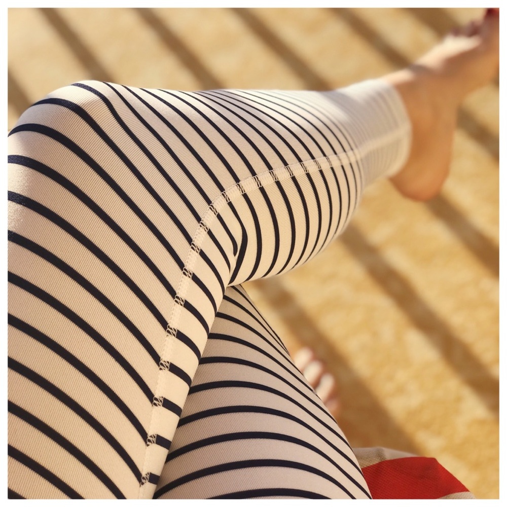 Scorpio Sol navy stripe legging.