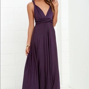 Always Stunning Convertible Purple Maxi Dress