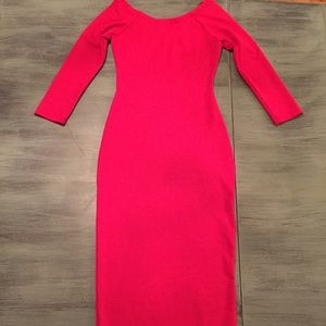 NWT Zara Sz 2 Red Sheath Dress