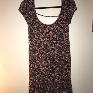 Floral dress with drop back