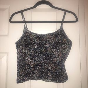 Floral Crop Tank Top