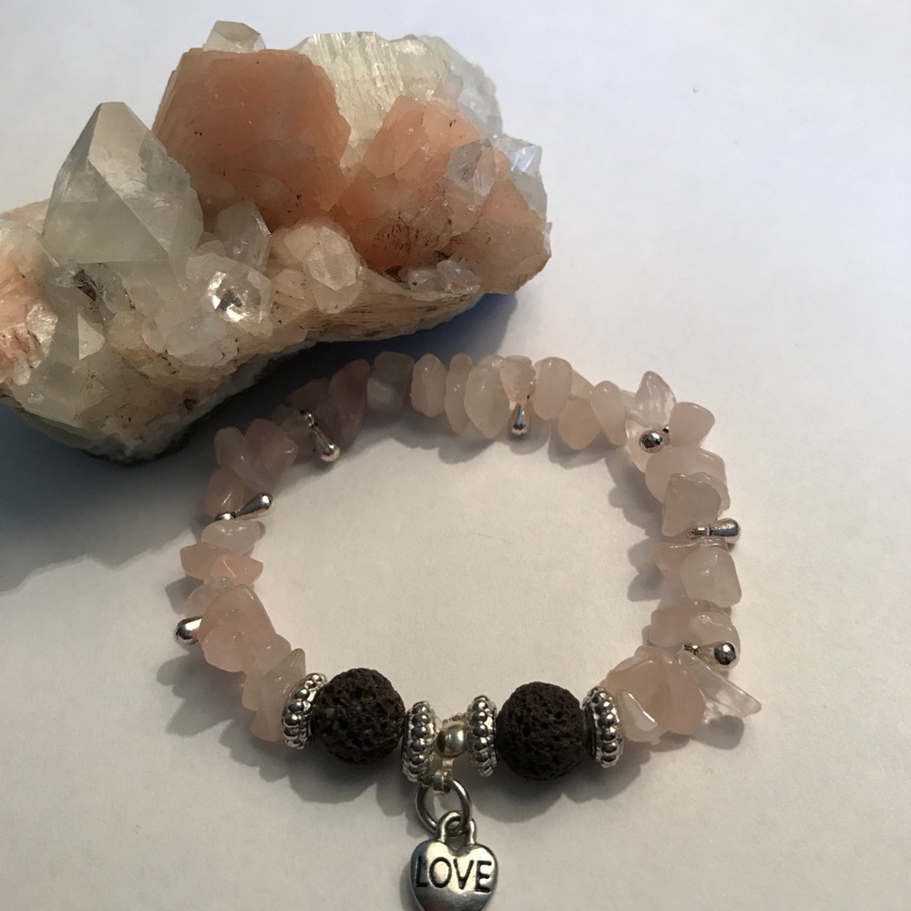 Aroma Therapy Rose Quartz Bracelet - Picture 2 of 4