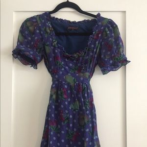 Betsey Johnson Purple Fruit Dress