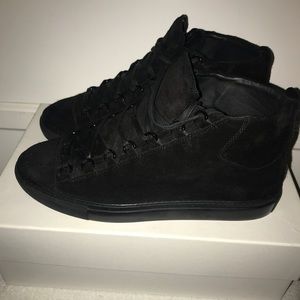Black Suede Men’s Balenciaga Sneakers Sz 10