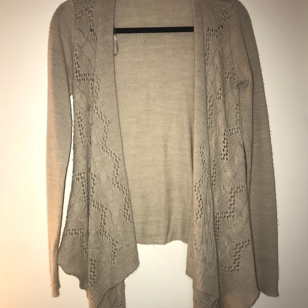 Tan Cardigan with accents