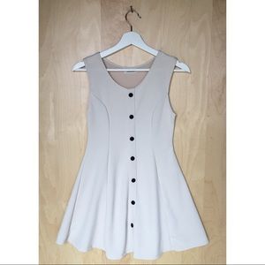 Flowy Cream Button Dress