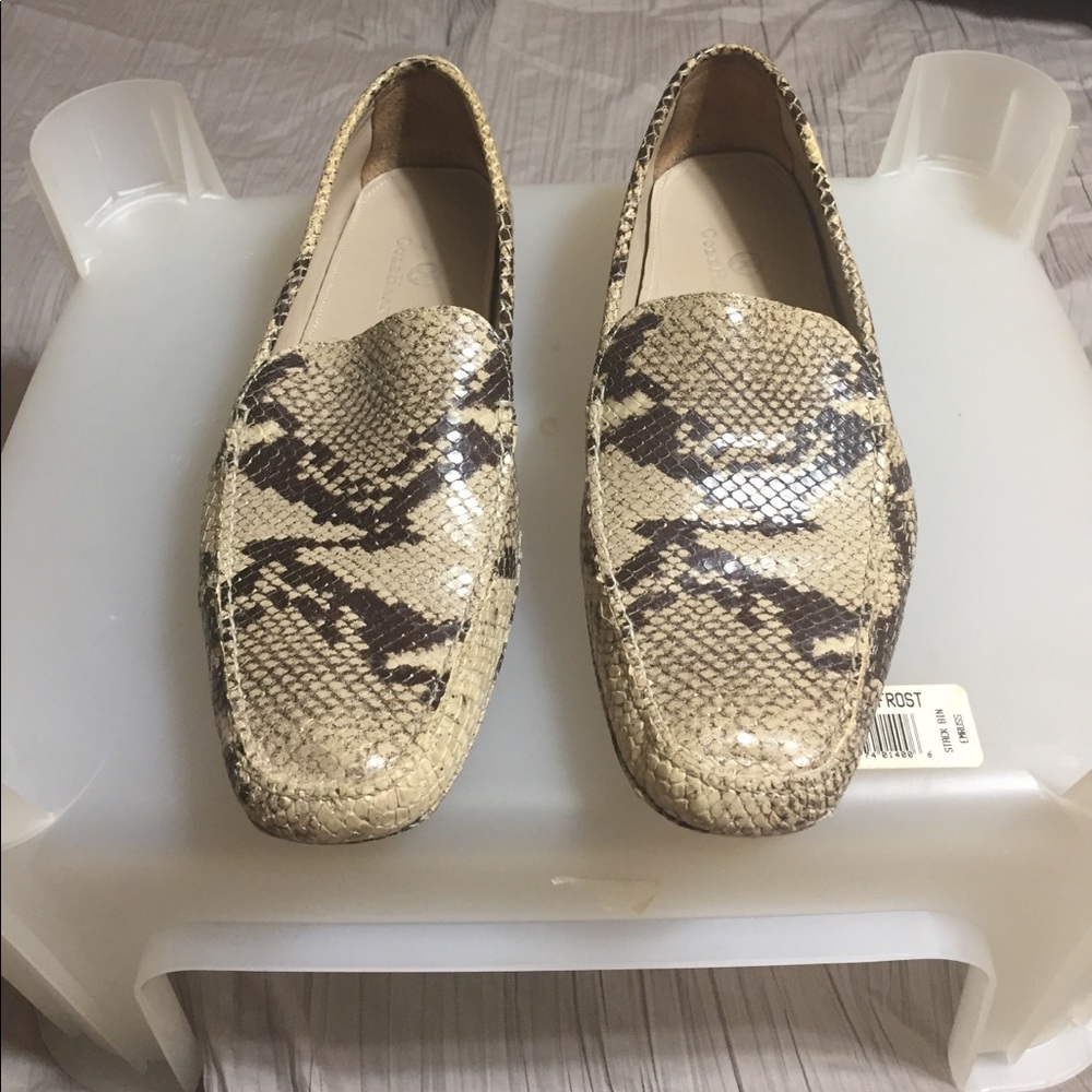 Snakeskin loafers
