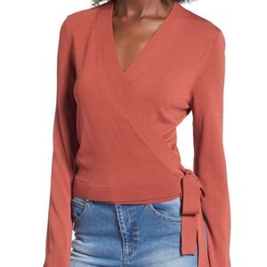 Nordstrom Leith Ballet Wrap Sweater