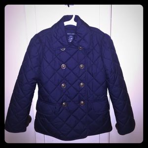 Ralph Lauren little girls navy blue coat. M (8-10)