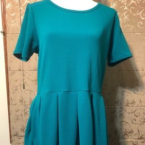 LuLaRoe Teal Amelia 2XL! Pockets, stretchy!
