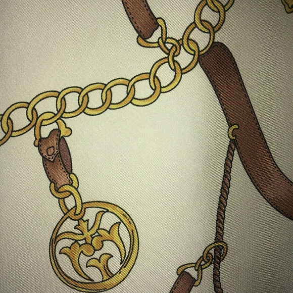 Equestrian Preppy Buttondown Shirt 100% Pure Silk - Picture 3 of 3