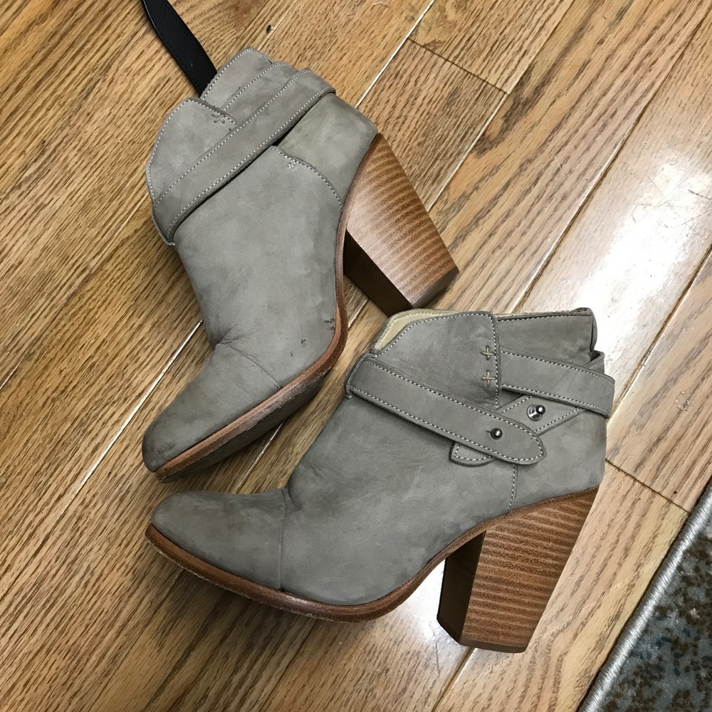 Rag & Bone Harrow Boots Grey suede