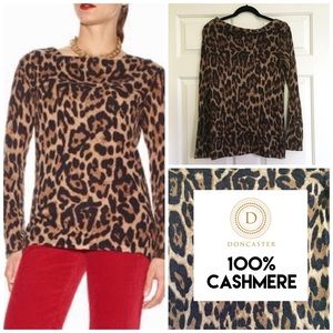 100% Cashmere Leopard Sweater Doncaster