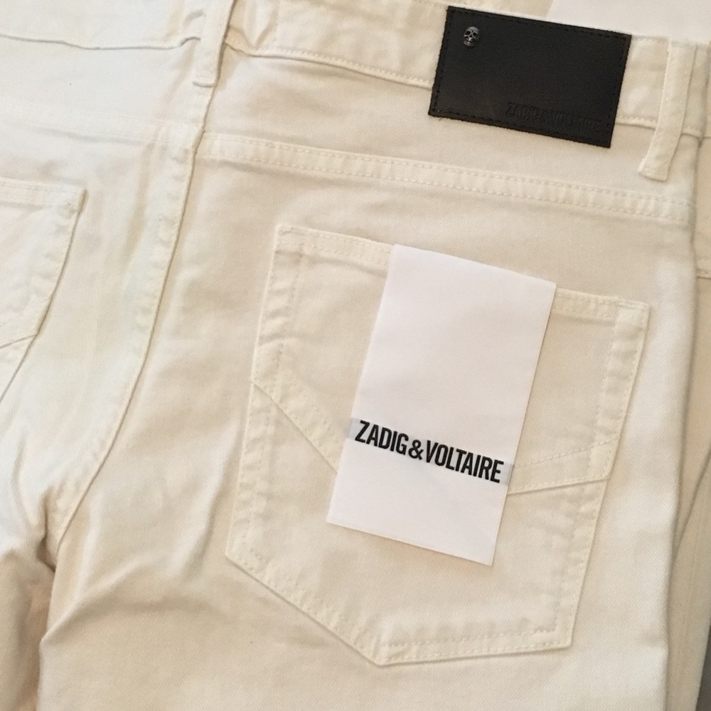 ZADIG & VOLTAIRE PLATINE COLORED MEN’S JEANS - Picture 4 of 5