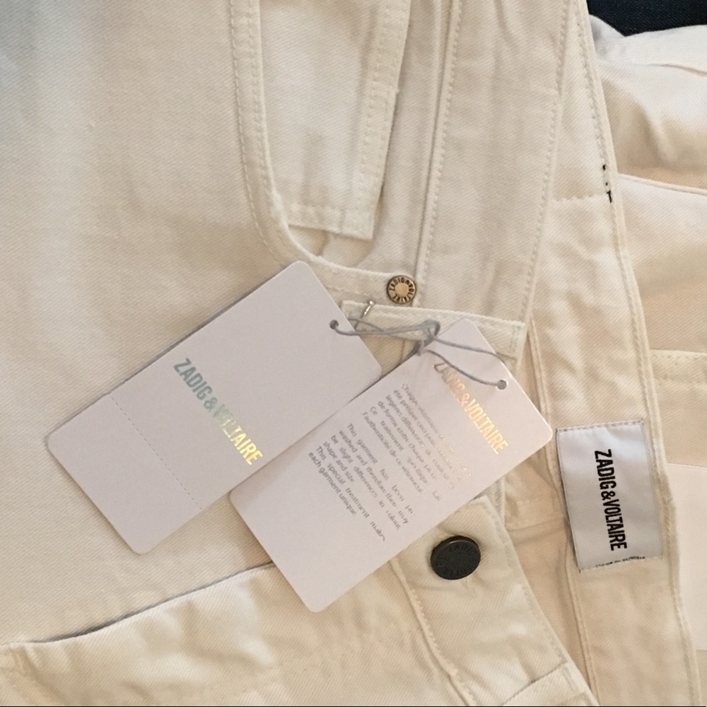 ZADIG & VOLTAIRE PLATINE COLORED MEN’S JEANS - Picture 5 of 5