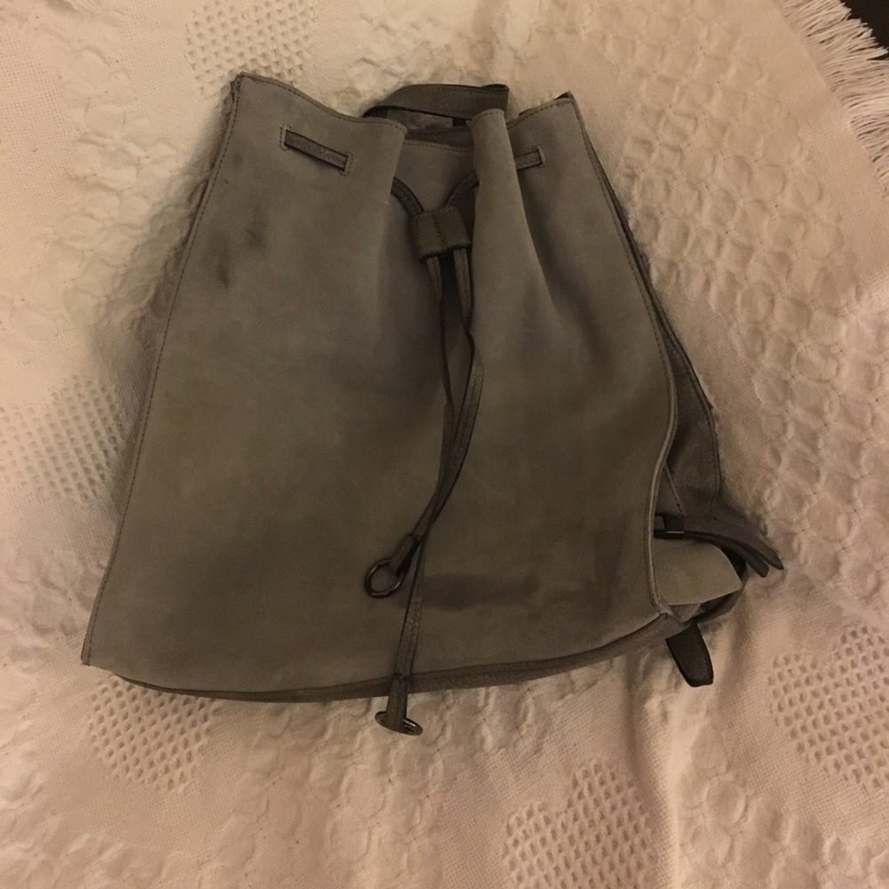 Purse/backpack grey suede