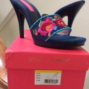 Betsey Johnson Janika Denim Mules